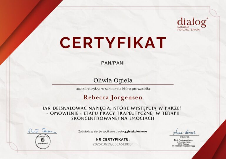 cert-terapia skoncentrowana na emocjach